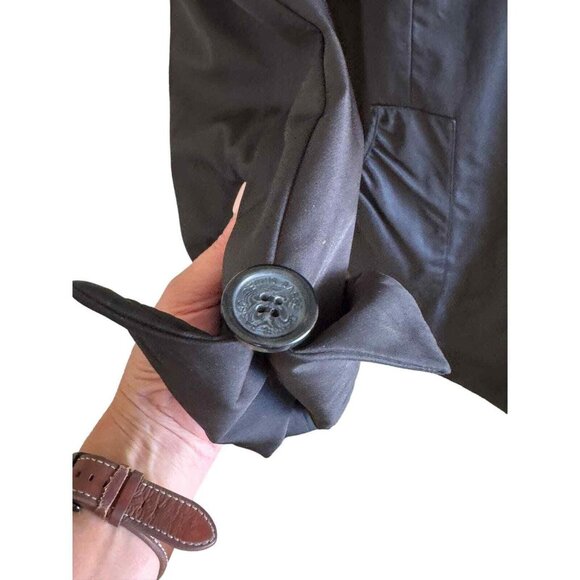 DENNIS BY DENNIS BRASSO COAT WN'S SZM BLK GRAY PYTHON LINING WINDBREAKER CITY - Picture 6 of 9